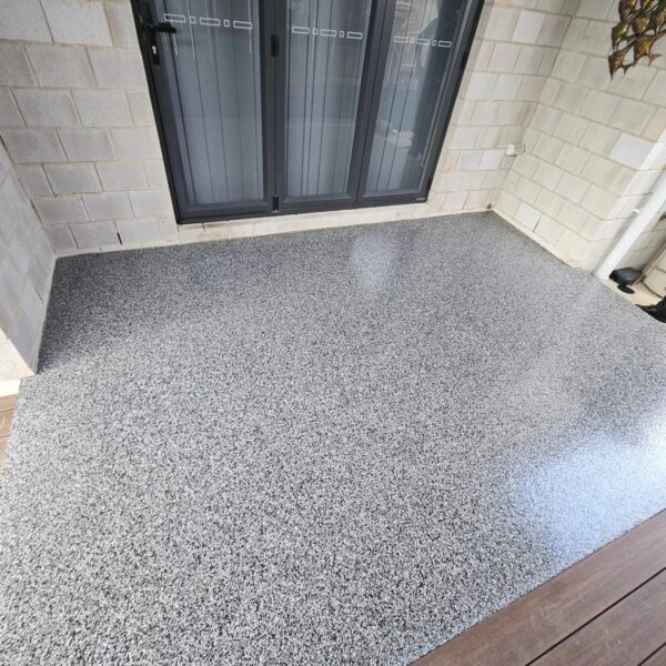 Outdoor patio epoxy floor